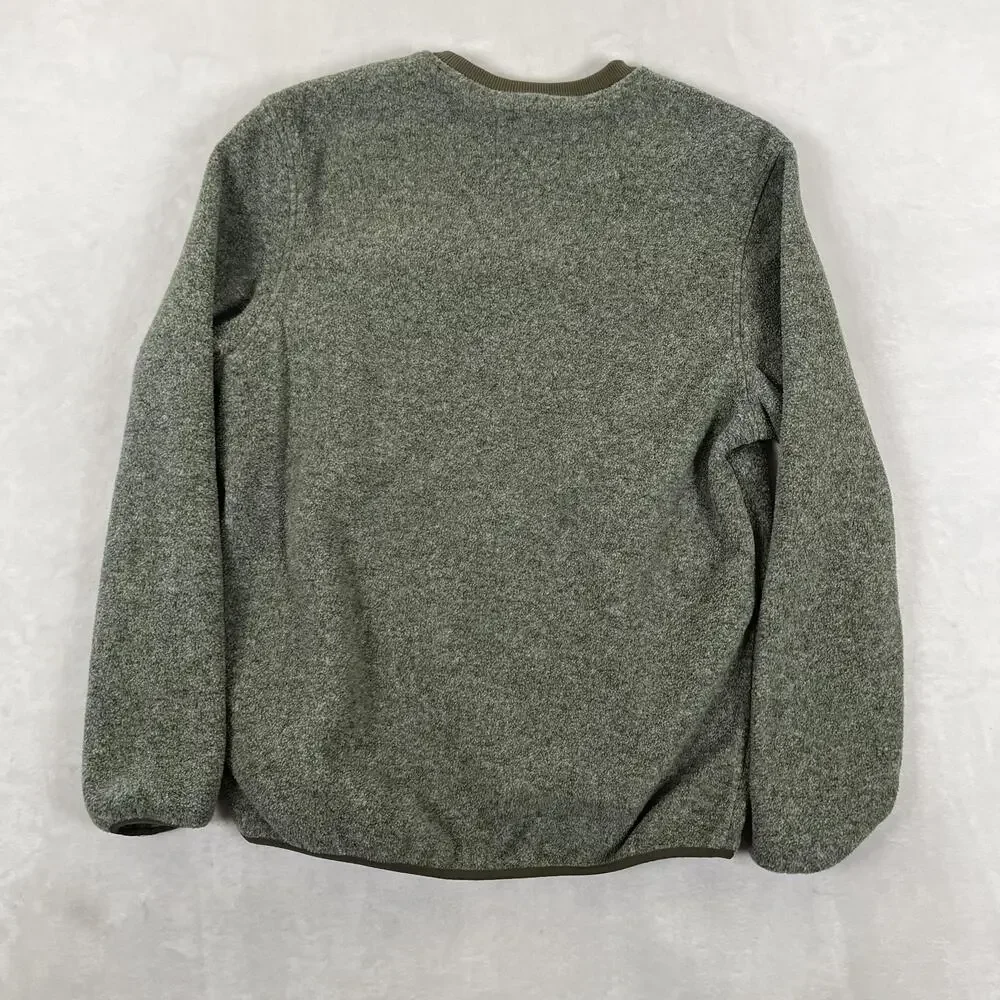Fox Racing Sweatshirt Mens Medium Green Fleece Crewneck Pocket Pullover